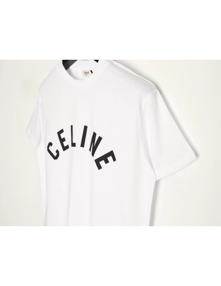 Celine square logo print short-sleeved T-shirt,Celine