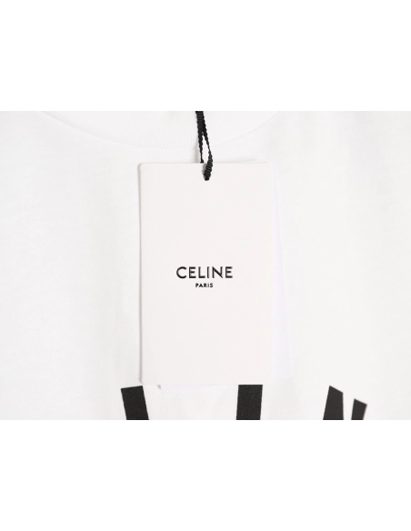 Celine square logo print short-sleeved T-shirt,Celine