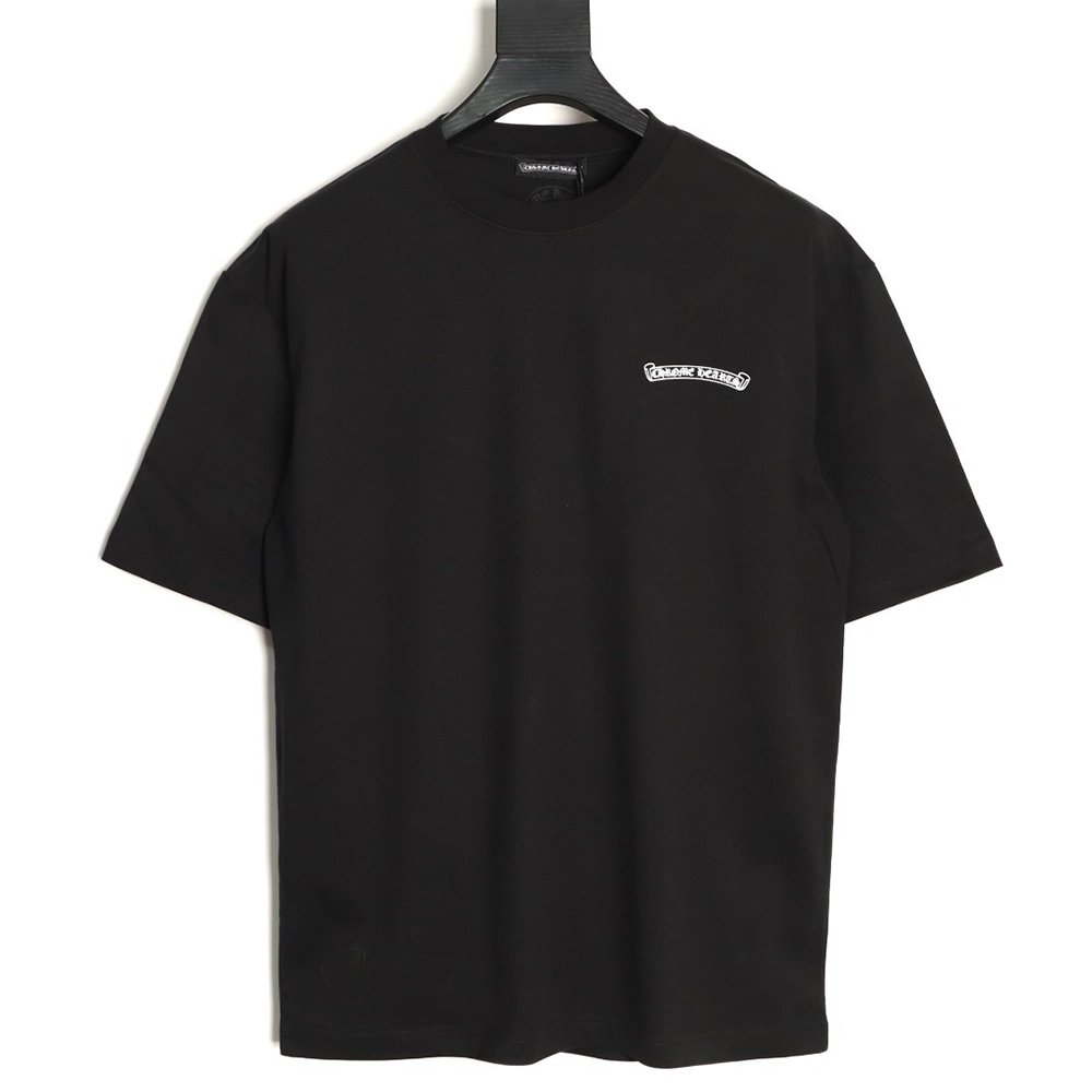 Chrome Hearts Back Sanskrit Yellow Graffiti Lettering Short-Sleeve T-Shirt TSK1,Chrome Hearts