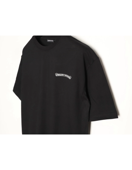 Chrome Hearts Back Sanskrit Yellow Graffiti Lettering Short-Sleeve T-Shirt TSK1,Chrome Hearts