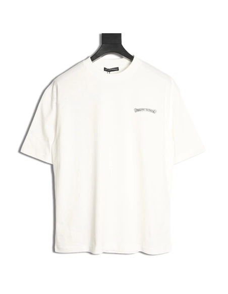 Chrome Hearts Back Sanskrit Yellow Graffiti Lettering Short-Sleeve T-Shirt,Chrome Hearts