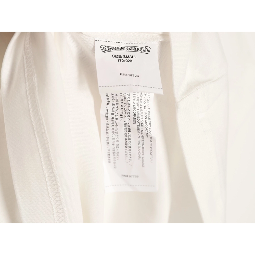 Chrome Hearts Back Sanskrit Yellow Graffiti Lettering Short-Sleeve T-Shirt,Chrome Hearts