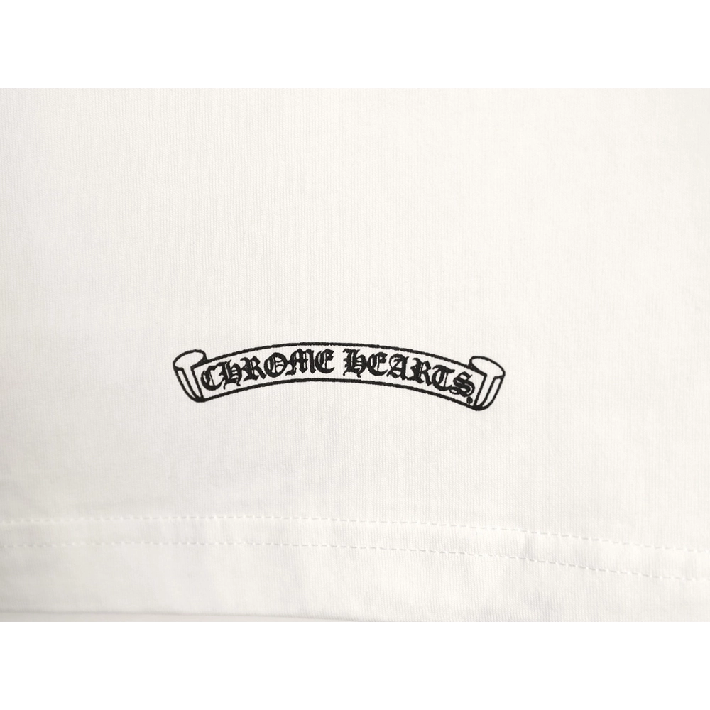 Chrome Hearts Back Sanskrit Yellow Graffiti Lettering Short-Sleeve T-Shirt,Chrome Hearts