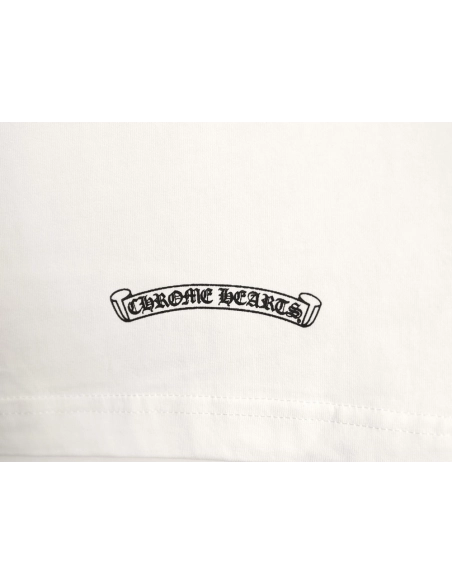 Chrome Hearts Back Sanskrit Yellow Graffiti Lettering Short-Sleeve T-Shirt,Chrome Hearts