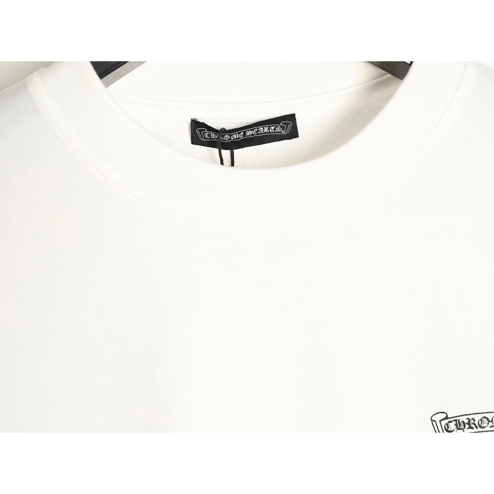 Chrome Hearts Back Sanskrit Yellow Graffiti Lettering Short-Sleeve T-Shirt,Chrome Hearts