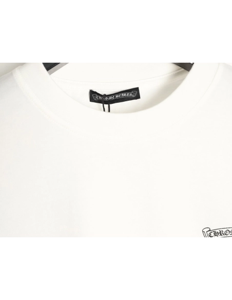 Chrome Hearts Back Sanskrit Yellow Graffiti Lettering Short-Sleeve T-Shirt,Chrome Hearts