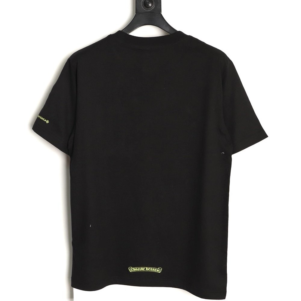 Chrome Hearts Collar Letter Print Short-Sleeve T-Shirt TSK1,Chrome Hearts