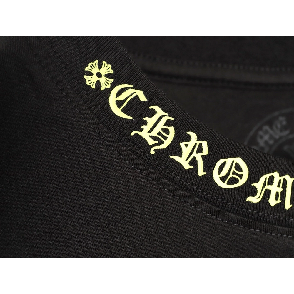 Chrome Hearts Collar Letter Print Short-Sleeve T-Shirt TSK1,Chrome Hearts