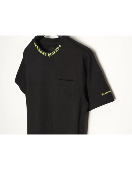 Chrome Hearts Collar Letter Print Short-Sleeve T-Shirt TSK1,Chrome Hearts