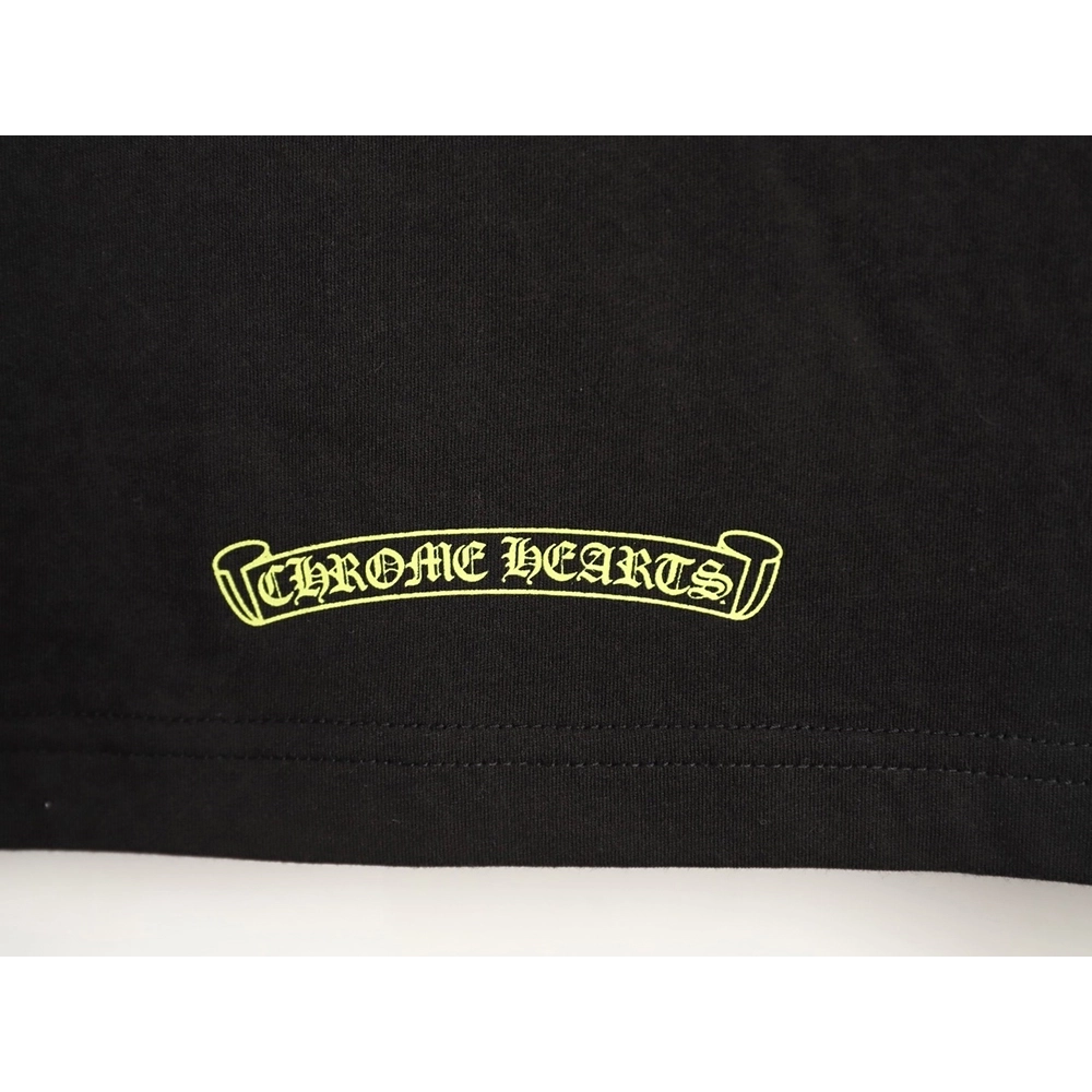 Chrome Hearts Collar Letter Print Short-Sleeve T-Shirt TSK1,Chrome Hearts