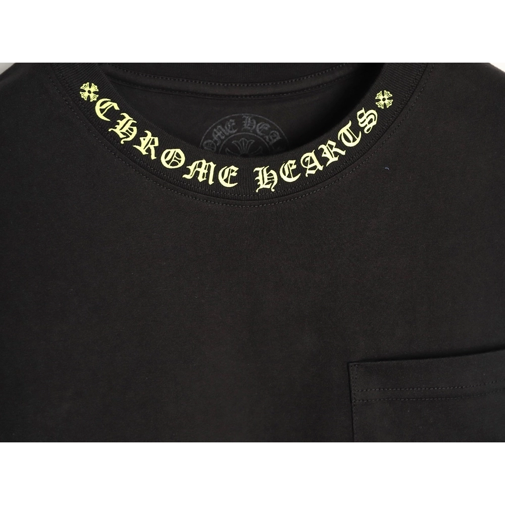 Chrome Hearts Collar Letter Print Short-Sleeve T-Shirt TSK1,Chrome Hearts