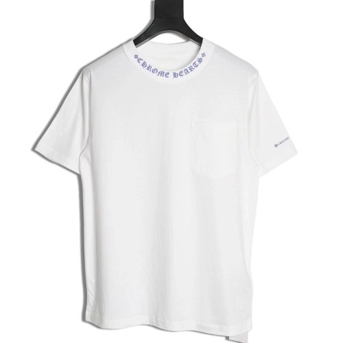 Chrome Hearts Collar Letter Print Short-Sleeve T-Shirt,Chrome Hearts