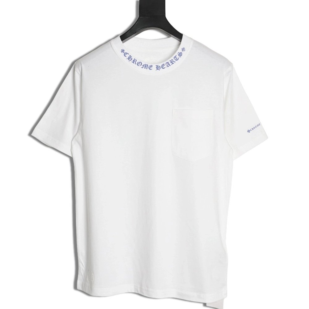 Chrome Hearts Collar Letter Print Short-Sleeve T-Shirt,Chrome Hearts