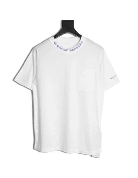 Chrome Hearts Collar Letter Print Short-Sleeve T-Shirt,Chrome Hearts