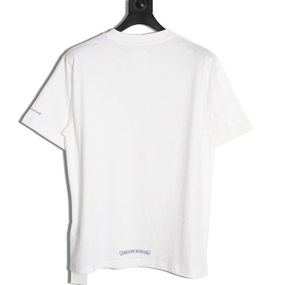 Chrome Hearts Collar Letter Print Short-Sleeve T-Shirt,Chrome Hearts