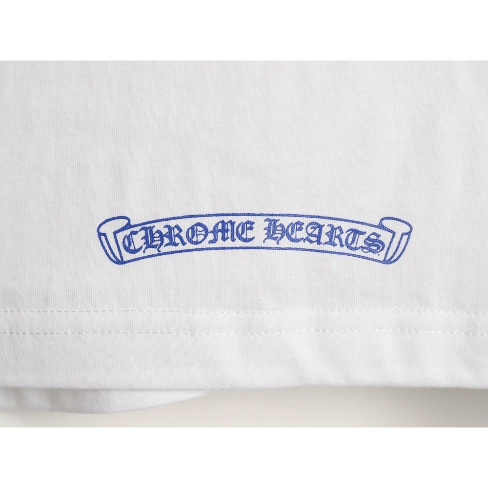 Chrome Hearts Collar Letter Print Short-Sleeve T-Shirt,Chrome Hearts