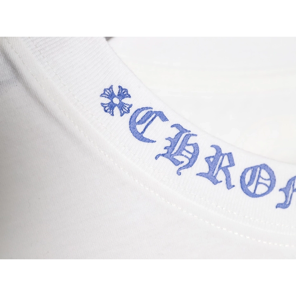 Chrome Hearts Collar Letter Print Short-Sleeve T-Shirt,Chrome Hearts