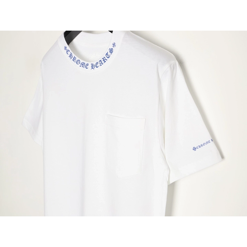 Chrome Hearts Collar Letter Print Short-Sleeve T-Shirt,Chrome Hearts