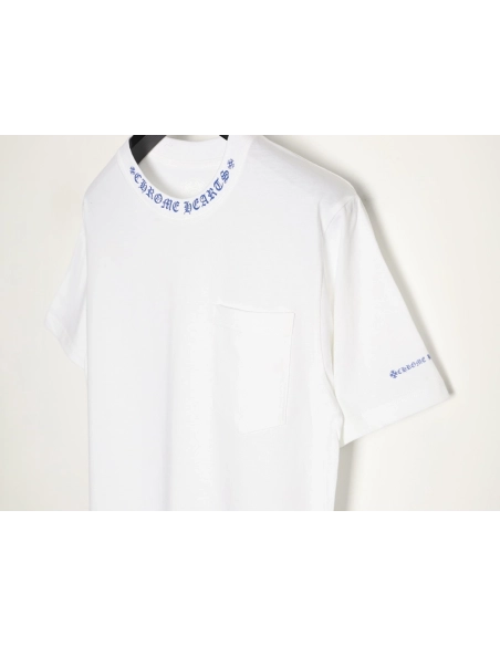 Chrome Hearts Collar Letter Print Short-Sleeve T-Shirt,Chrome Hearts