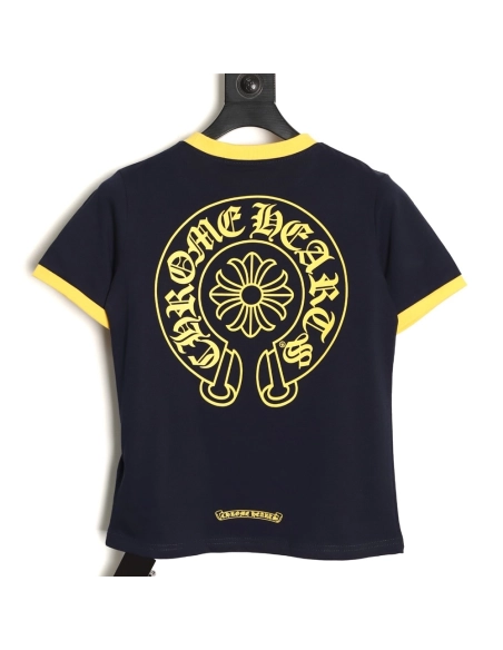 Chrome Hearts Color-Block Patchwork Short-Sleeve T-Shirt TSK3,Chrome Hearts