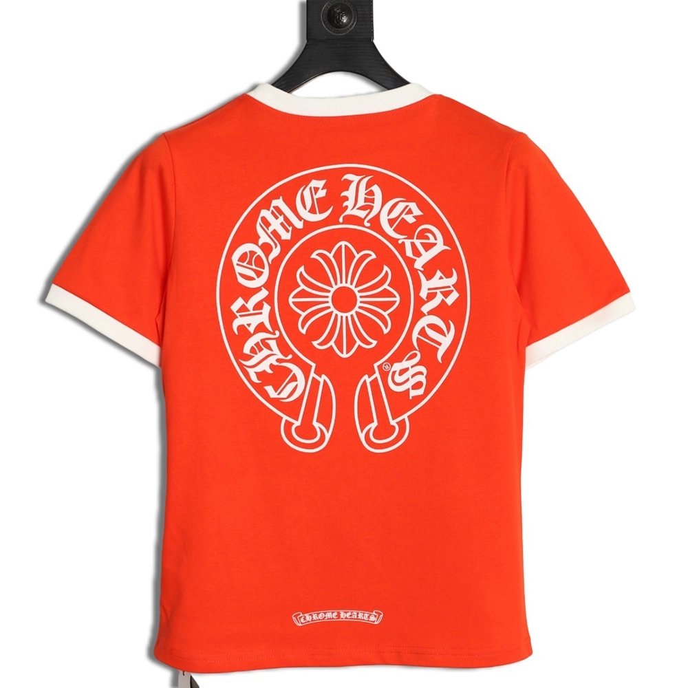 Chrome Hearts Color-Block Patchwork Short-Sleeve T-Shirt TSK1,Chrome Hearts