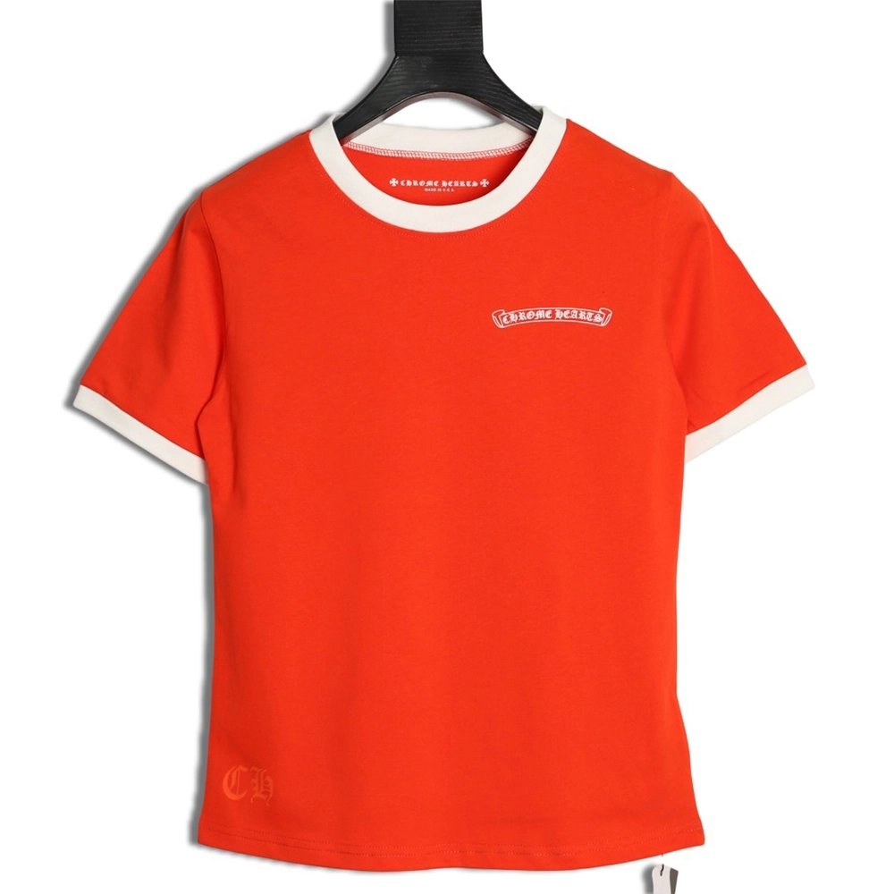 Chrome Hearts Color-Block Patchwork Short-Sleeve T-Shirt TSK1,Chrome Hearts