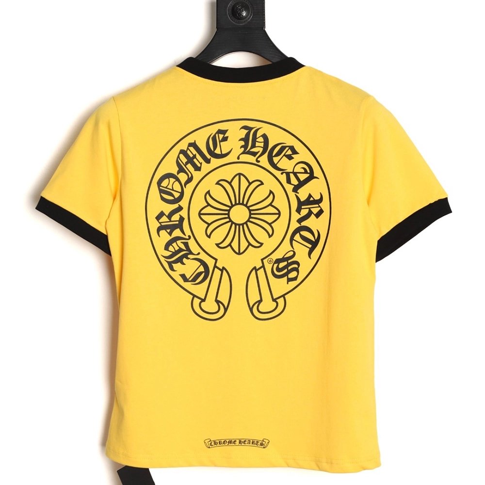 Chrome Hearts Color-Block Patchwork Short-Sleeve T-Shirt,Chrome Hearts