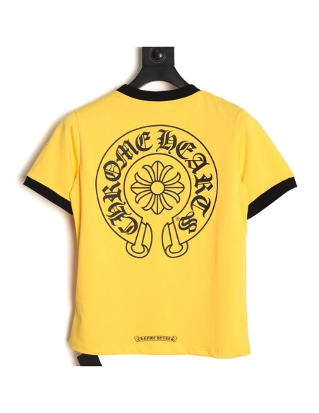 Chrome Hearts Color-Block Patchwork Short-Sleeve T-Shirt,Chrome Hearts
