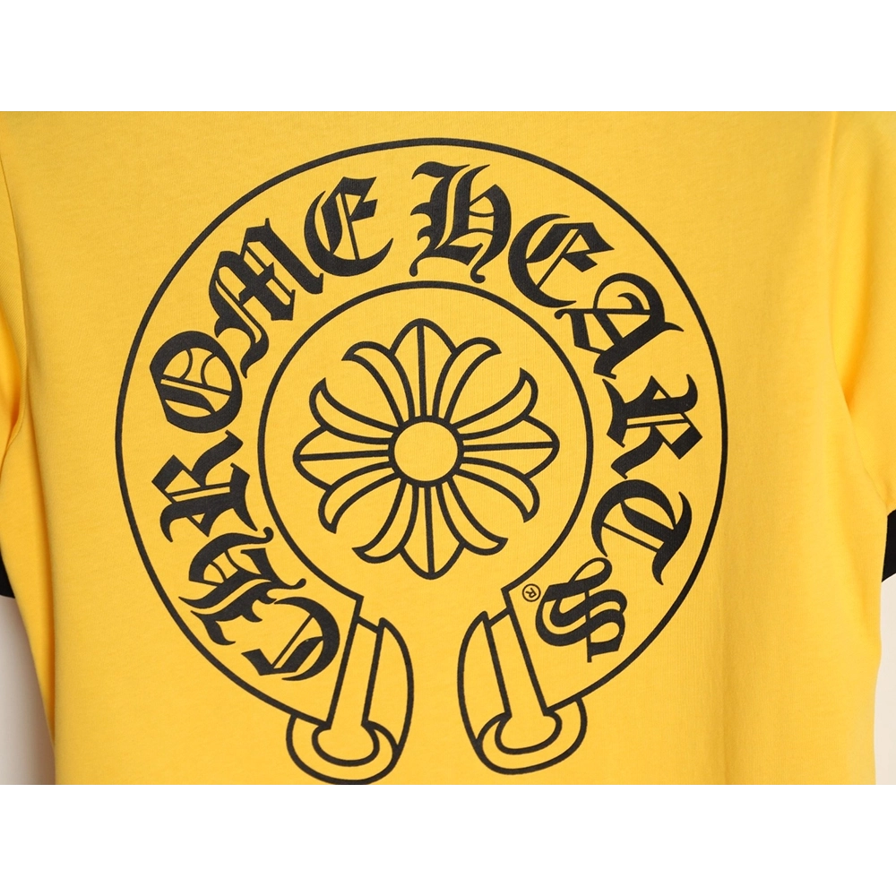 Chrome Hearts Color-Block Patchwork Short-Sleeve T-Shirt,Chrome Hearts