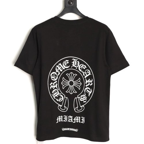 Chrome Hearts Horseshoe Flower Short-Sleeve T-Shirt TSK1,Chrome Hearts