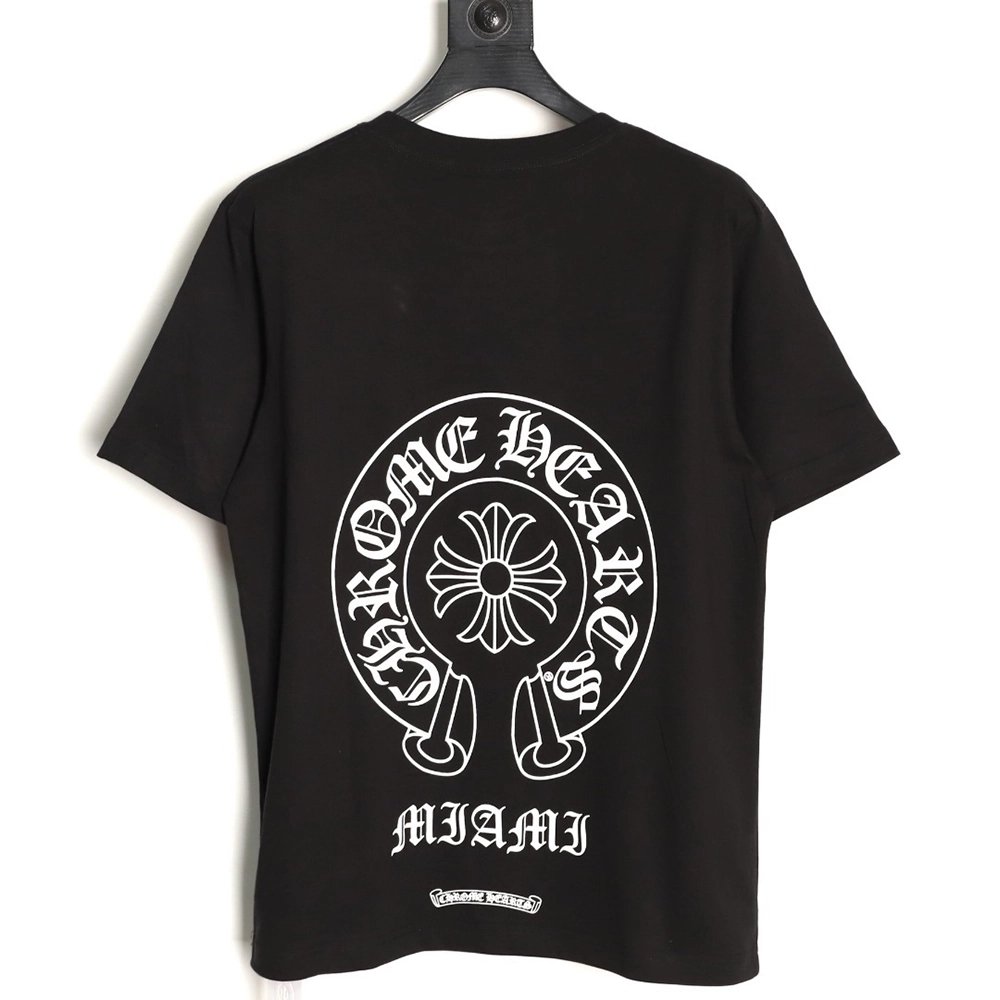 Chrome Hearts Horseshoe Flower Short-Sleeve T-Shirt TSK1,Chrome Hearts