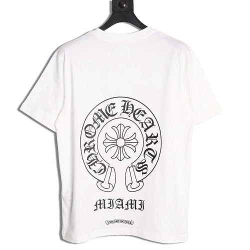 Chrome Hearts Horseshoe Flower Short-Sleeve T-Shirt,Chrome Hearts