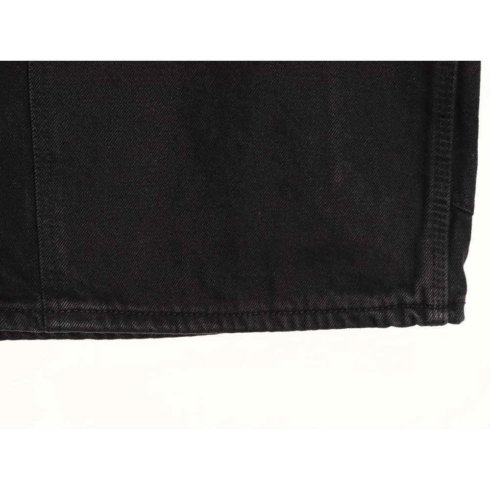 Chrome Hearts patchwork leather hardware denim shorts,Chrome Hearts