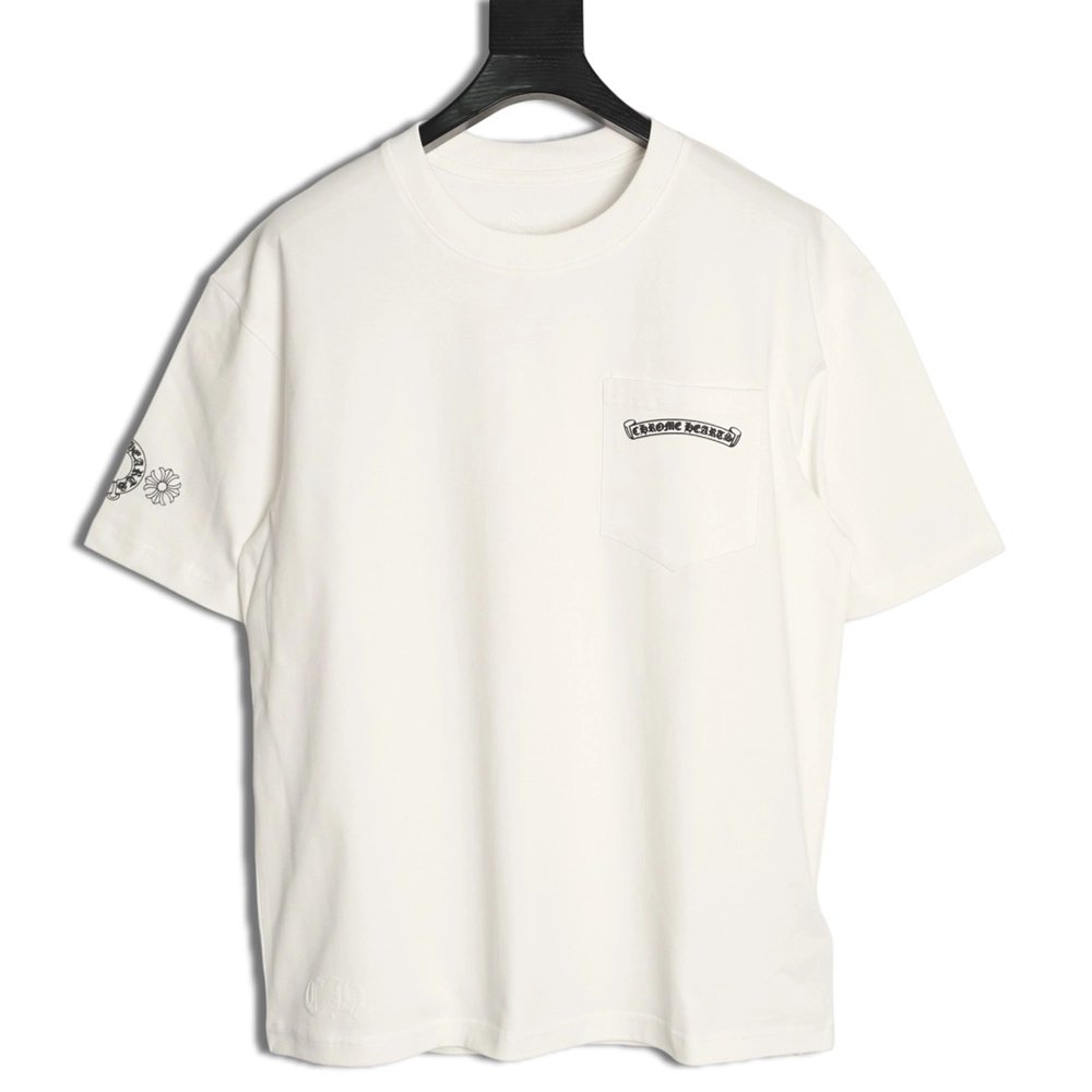 Chrome Hearts Pink Sword Print Short-Sleeve T-Shirt TSK1,Chrome Hearts