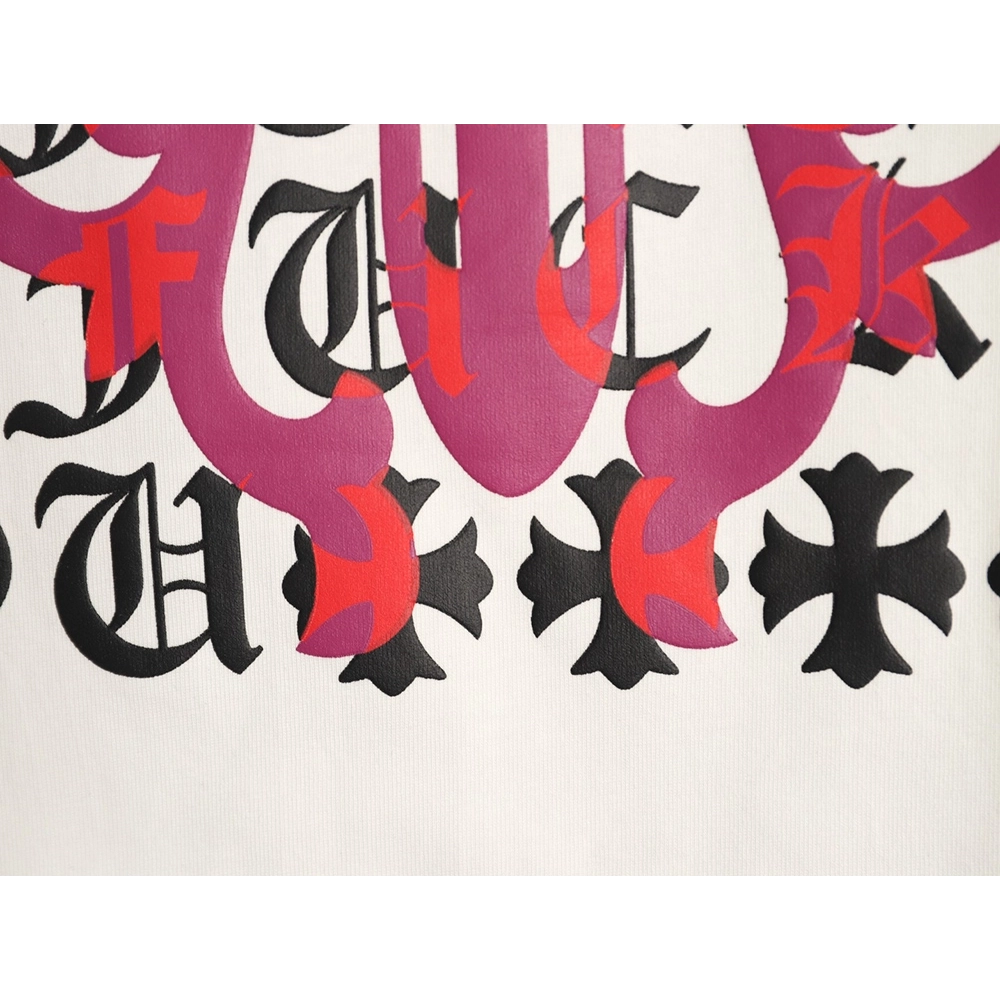 Chrome Hearts Pink Sword Print Short-Sleeve T-Shirt TSK1,Chrome Hearts