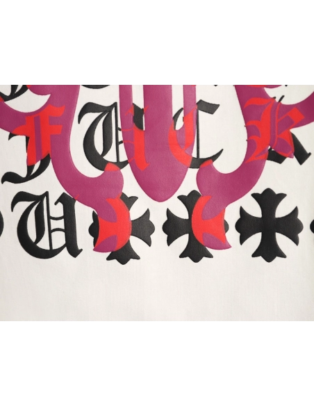 Chrome Hearts Pink Sword Print Short-Sleeve T-Shirt TSK1,Chrome Hearts