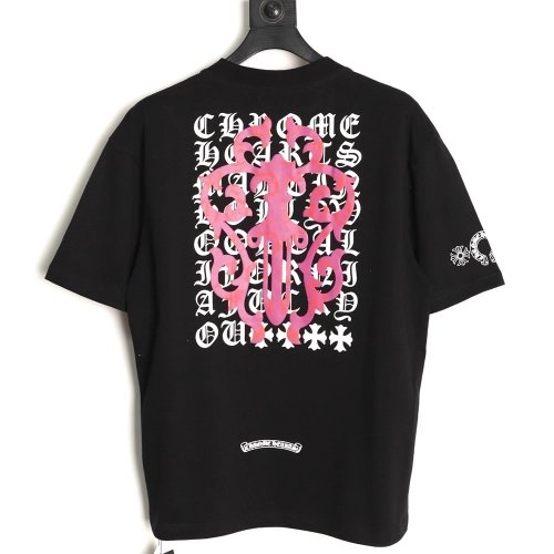 Chrome Hearts Pink Sword Print Short-Sleeve T-Shirt,Chrome Hearts