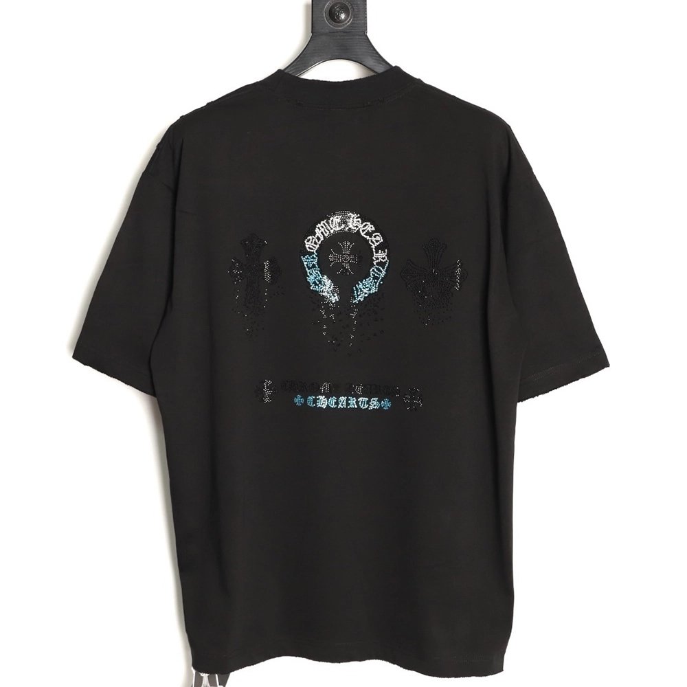 Chrome Hearts Sanskrit Diamond-Embellished Short-Sleeve T-Shirt TSK1,Chrome Hearts
