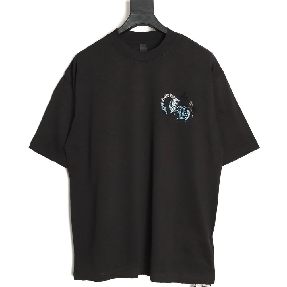 Chrome Hearts Sanskrit Diamond-Embellished Short-Sleeve T-Shirt TSK1,Chrome Hearts
