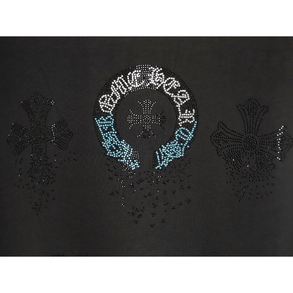 Chrome Hearts Sanskrit Diamond-Embellished Short-Sleeve T-Shirt TSK1,Chrome Hearts