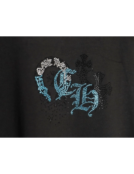 Chrome Hearts Sanskrit Diamond-Embellished Short-Sleeve T-Shirt TSK1,Chrome Hearts