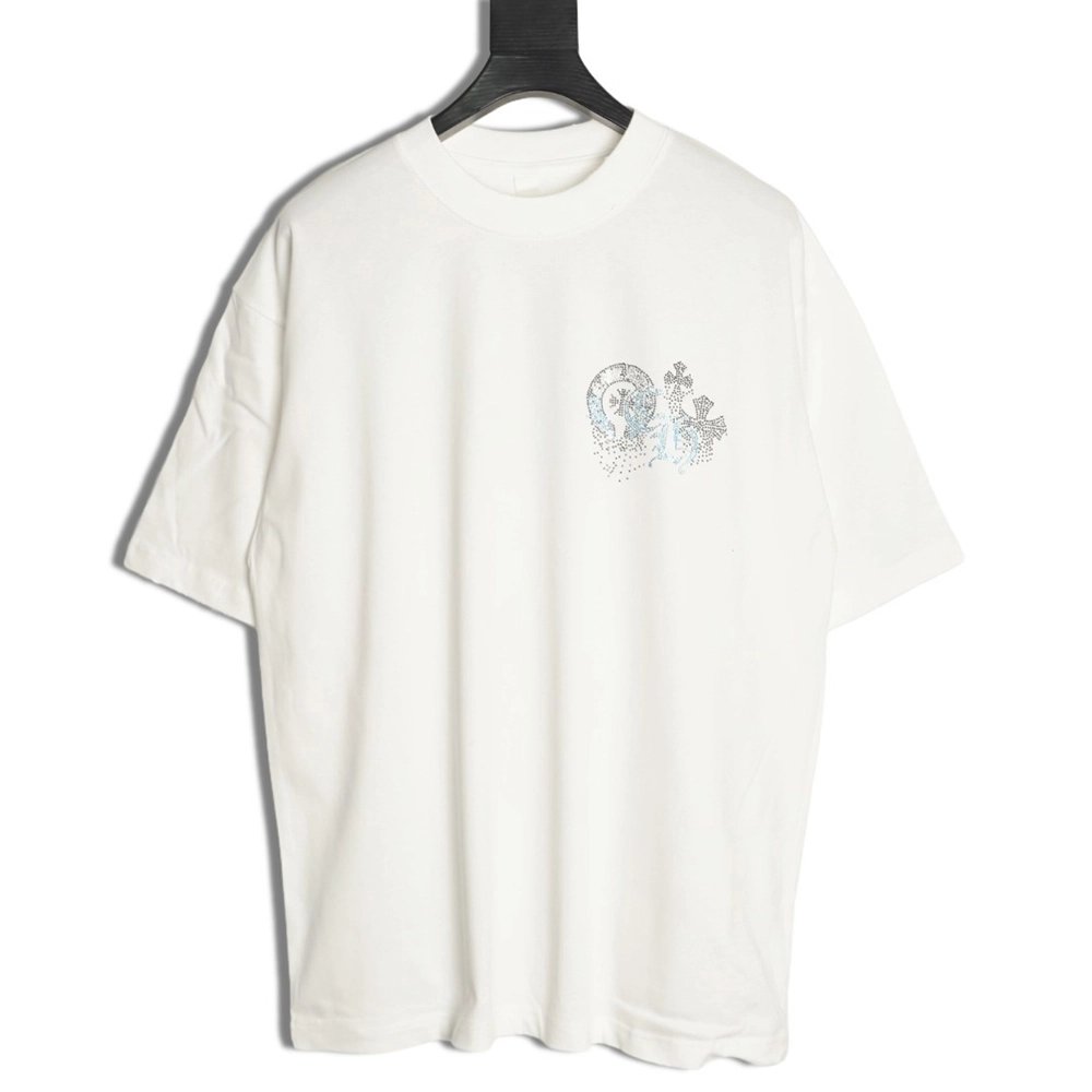 Chrome Hearts Sanskrit Diamond-Embellished Short-Sleeve T-Shirt,Chrome Hearts