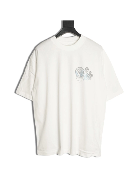 Chrome Hearts Sanskrit Diamond-Embellished Short-Sleeve T-Shirt,Chrome Hearts