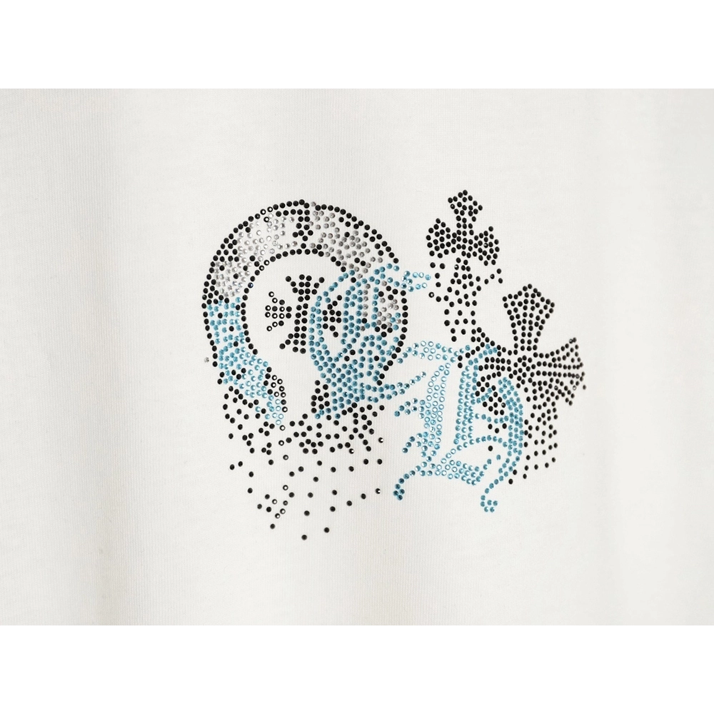 Chrome Hearts Sanskrit Diamond-Embellished Short-Sleeve T-Shirt,Chrome Hearts