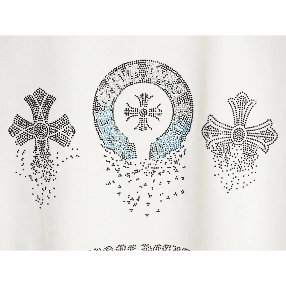 Chrome Hearts Sanskrit Diamond-Embellished Short-Sleeve T-Shirt,Chrome Hearts
