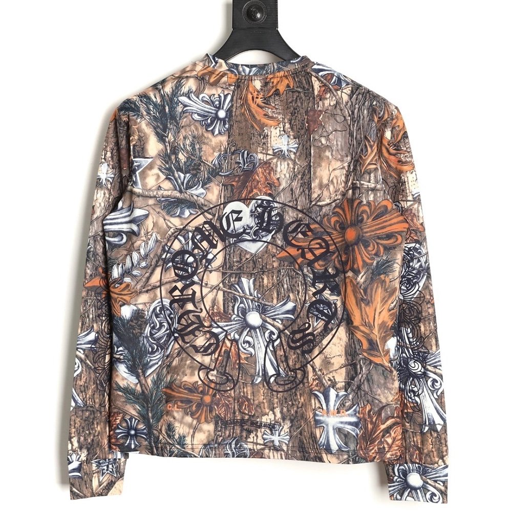 Chrome Hearts x Nike x Nocta Collab All-Over Print Long-Sleeve T-Shirt,Chrome Hearts