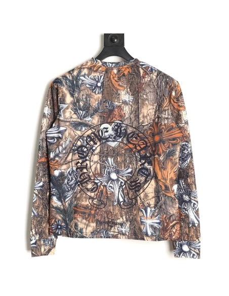 Chrome Hearts x Nike x Nocta Collab All-Over Print Long-Sleeve T-Shirt,Chrome Hearts