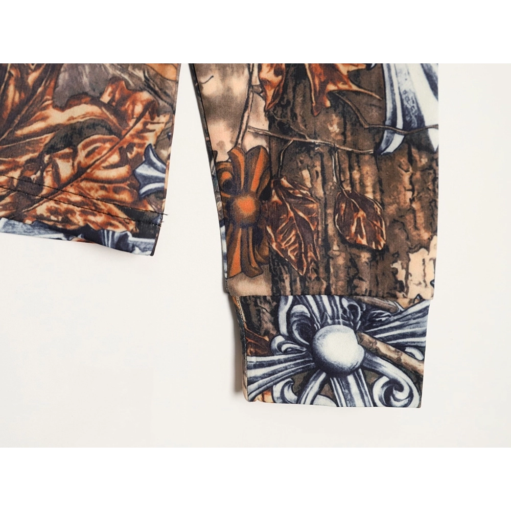 Chrome Hearts x Nike x Nocta Collab All-Over Print Long-Sleeve T-Shirt,Chrome Hearts