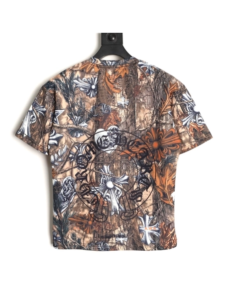 Chrome Hearts x Nike x Nocta Collab All-Over Print Short-Sleeve T-Shirt,Chrome Hearts