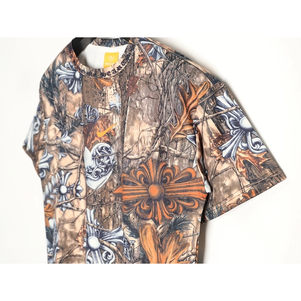 Chrome Hearts x Nike x Nocta Collab All-Over Print Short-Sleeve T-Shirt,Chrome Hearts